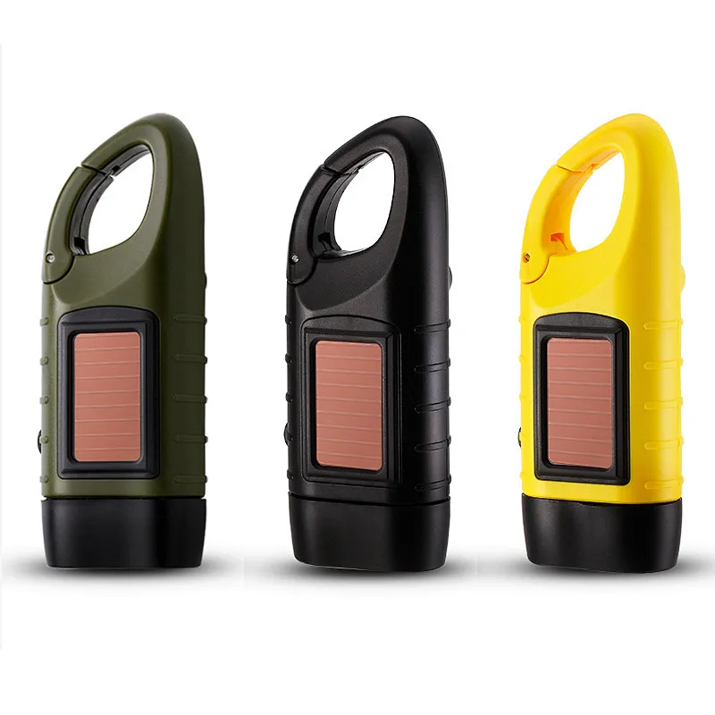 solar hand crank flashlight