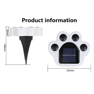 Decorative outdoor waterproof IP65 4 LED plug ground solar lights