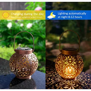 Garden outdoor lantern waterproof IP6 decorative hanging solar light