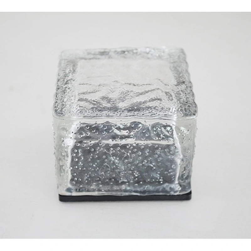 Colorful RGB glass LED square brick waterproof IP68 solar light