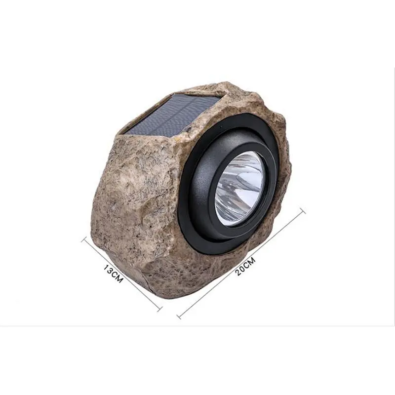 Decorative stone texture pathway yard waterproof solar light