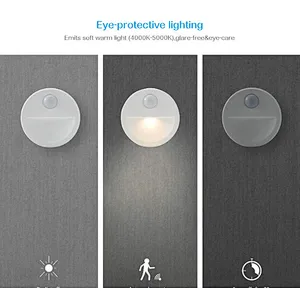 Battery operated round motion sensor night light