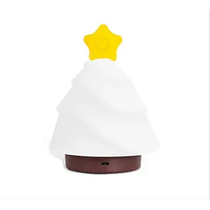 Christmas tree silicone warm light kid bedroom night light