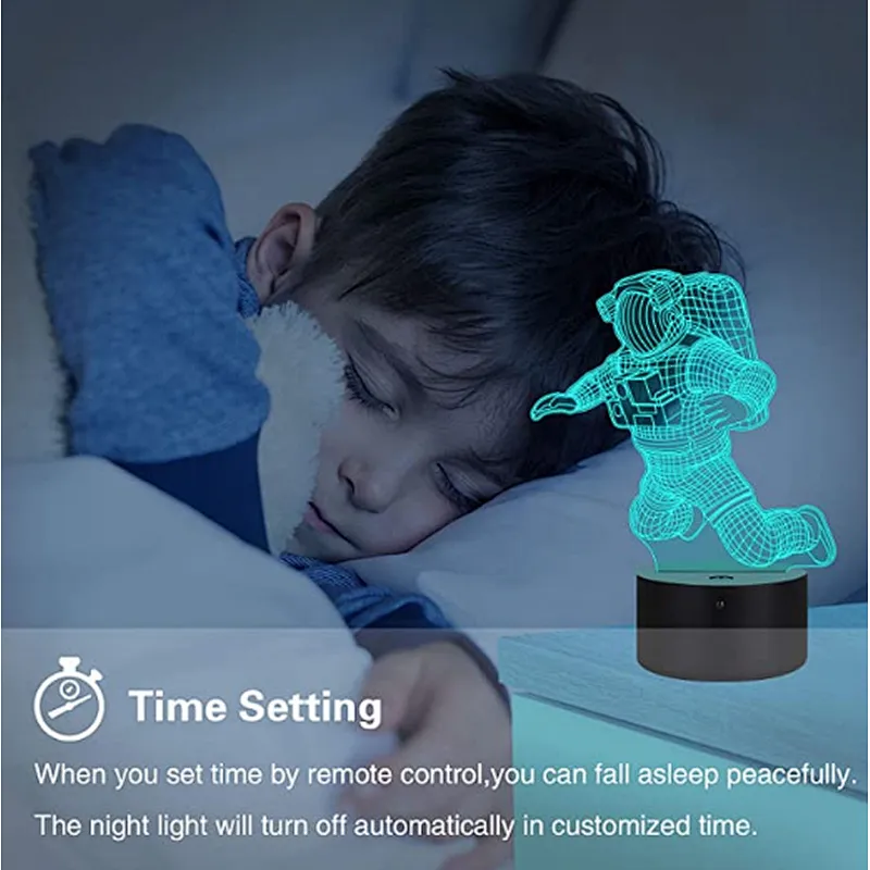 3D Astronaut illusion night light