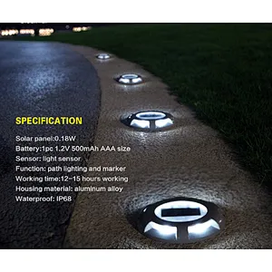UFO aluminum durable waterproof IP67 outdoor solar sensor light
