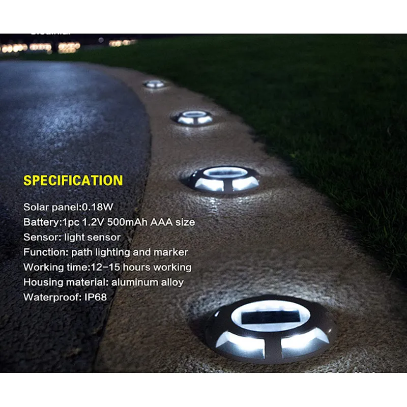 UFO aluminum durable waterproof IP67 outdoor solar sensor light