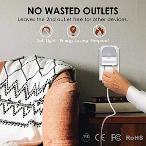 Bedroom plug into wall motion sensor night lights
