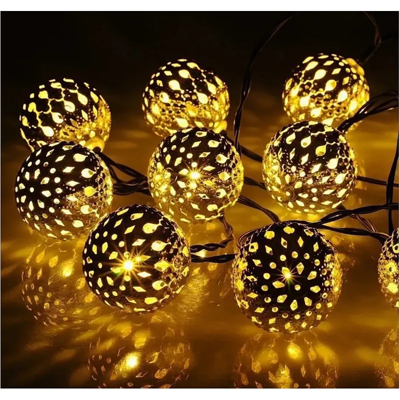 Moroccan garden lighting waterproof 5 meters 20 LED holiday decorative solar outdoor string light