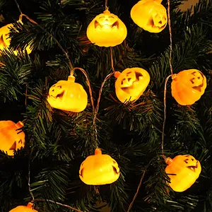 Halloween pumpkin 20 LED 3D outdoor strip string 5 meters lights garden decorative solar light