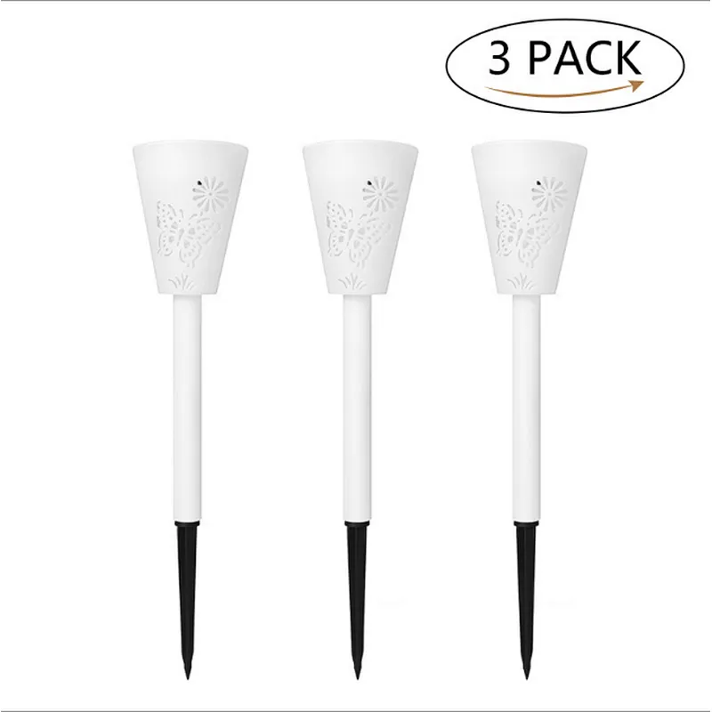 Hollow butterfly ground outdoor light waterproof IP65 LED garden panel solar lights
