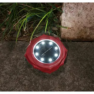 New design buried landscape decorative flower shape power street solar light 8 LED lights