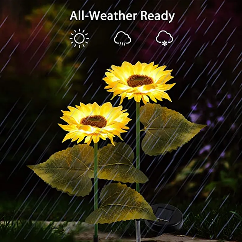 Sunflower outdoor waterproof IP65 LED garden decorative solar light