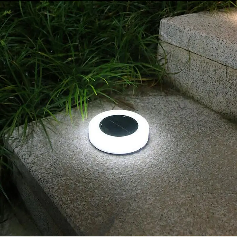 Outdoor waterproof IP65 backyard landscape lawn lamp buried 8 LED solar energy light