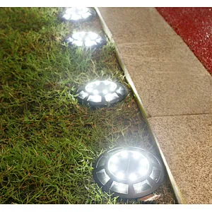 Outdoor garden round plug waterproof IP65 for garden decorative solar ground lights