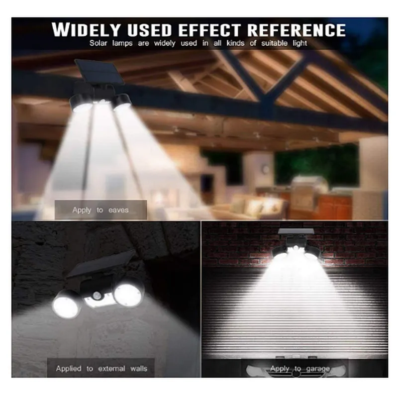 3 mode channel design wall LED road garden outdoor waterproof IP65 motion sensor solar light