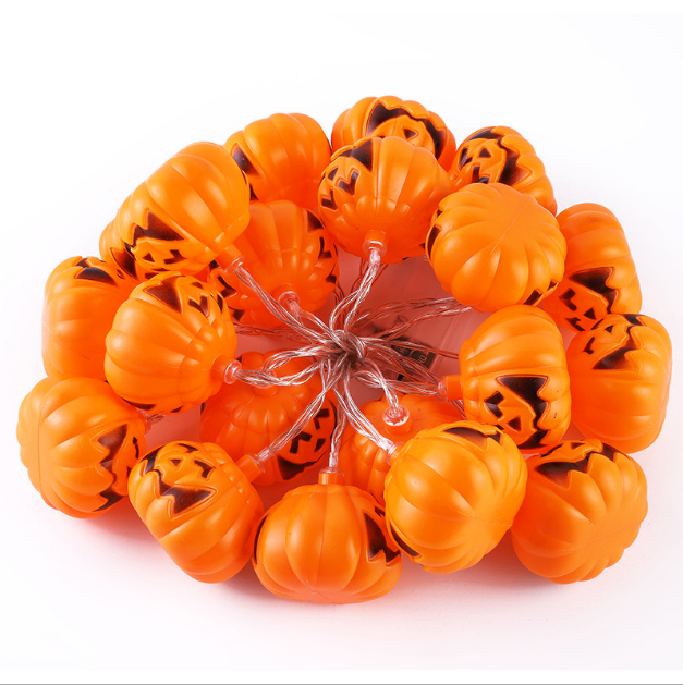 Halloween pumpkin 20 LED 3D outdoor strip string 5 meters lights garden decorative solar light