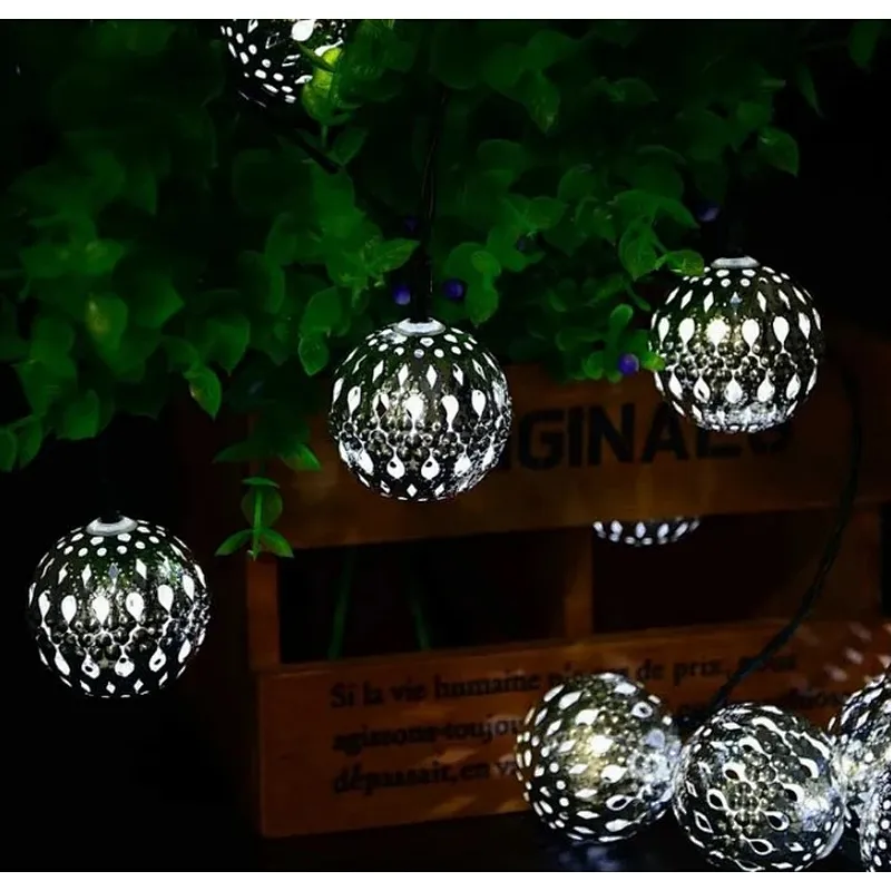 Moroccan garden lighting waterproof 5 meters 20 LED holiday decorative solar outdoor string light
