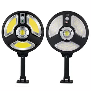 COB outdoor round remote control outdoor bright LED street light road path solar flood lights