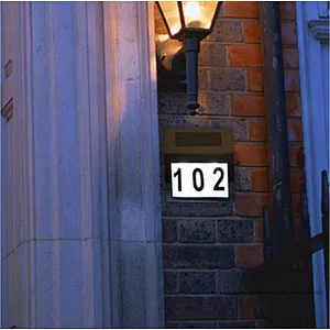 Indicator wall lights waterproof stainless steel house number 2 LED house solar light