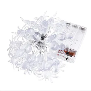 Halloween decorative lights waterproof IP44 outdoor spider LED 1.5m 10 LED battery operated string light