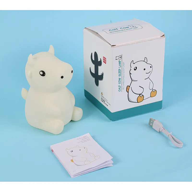 Silicone LED USB rechargeable color changing for baby room night light