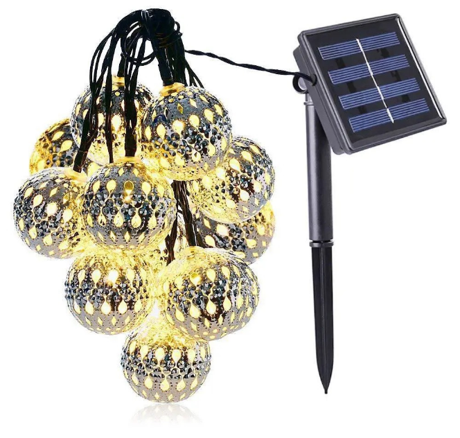 Moroccan garden lighting waterproof 5 meters 20 LED holiday decorative solar outdoor string light