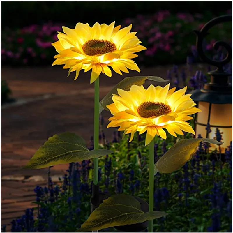 Sunflower outdoor waterproof IP65 LED garden decorative solar light