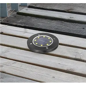 Decorative street light solar waterproof IP65 stainless steel garden 8 LED outdoor lights