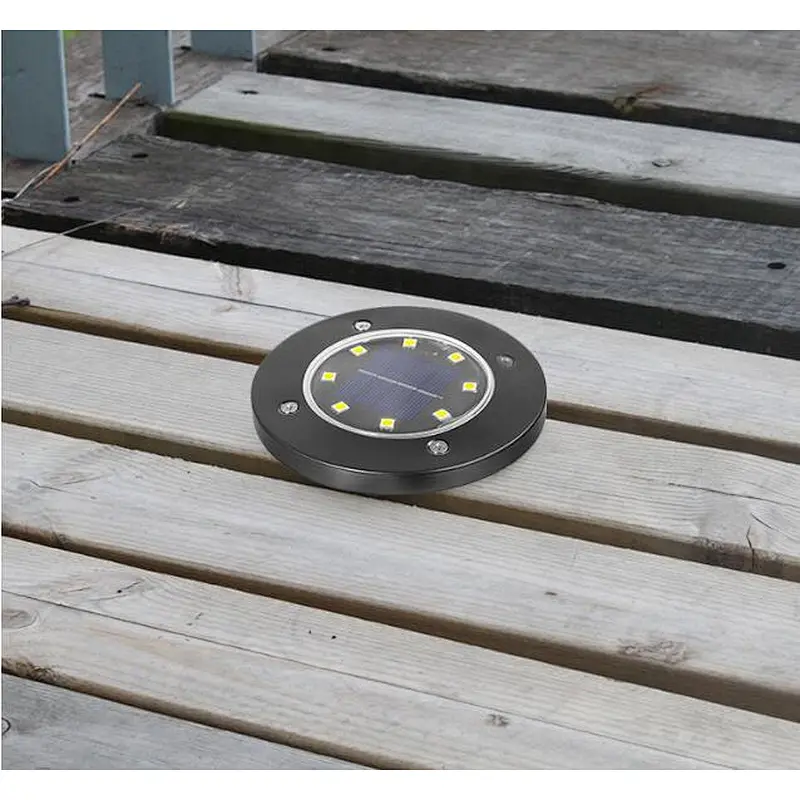 Decorative street light solar waterproof IP65 stainless steel garden 8 LED outdoor lights