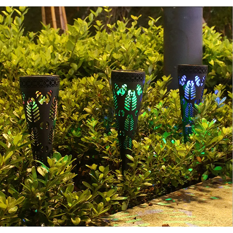 Deocrative courtyard pathway colorful garden lights outdoor waterproof IP65 LED solar light