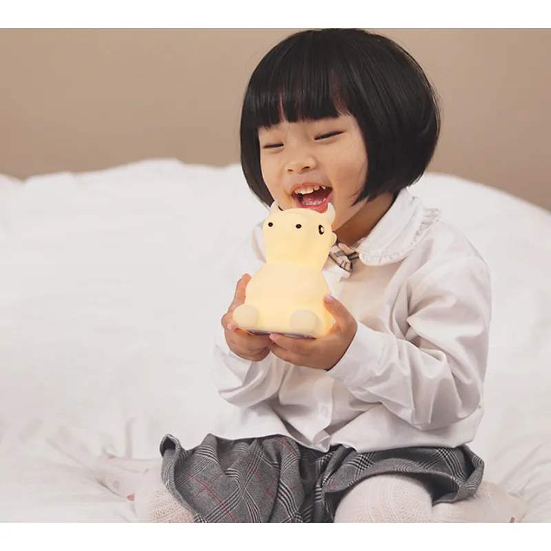 Silicone LED USB rechargeable color changing for baby room night light