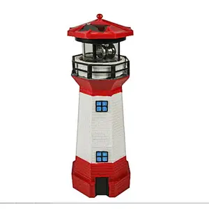 Artificial crafts red lighthouse garden lawn solar stand light indoor lights christmas