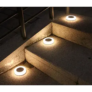 Outdoor waterproof IP65 backyard landscape lawn lamp buried 8 LED solar energy light