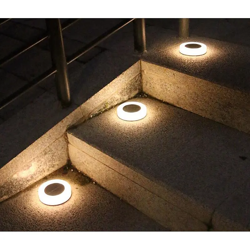 Outdoor waterproof IP65 backyard landscape lawn lamp buried 8 LED solar energy light