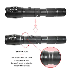 High quality tactical handheld 1000 lumens torch rechargeable powerful flashlight