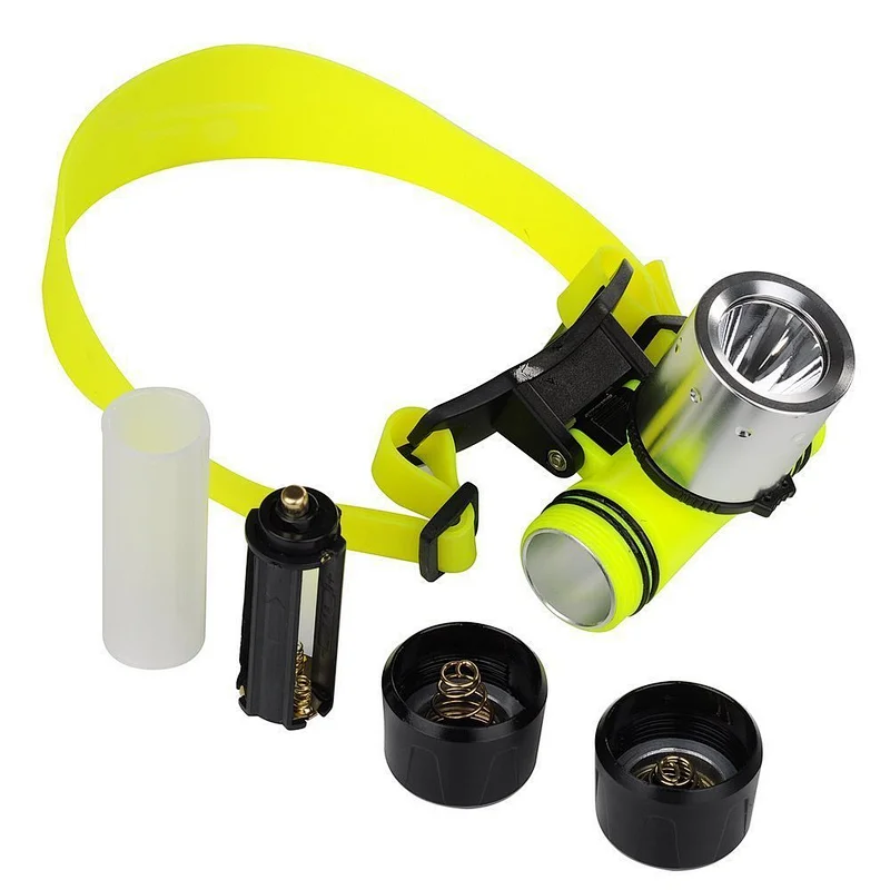 XML-T6 waterproof led headlight 800 lumens underwater torch rechargeable diving headlamp