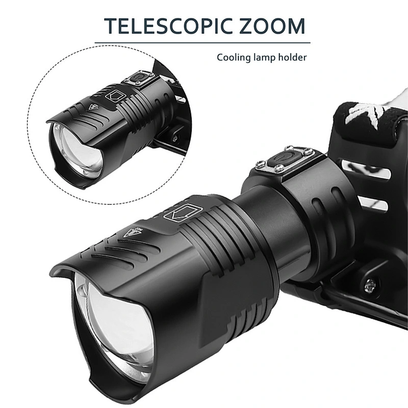 XHP90 zoomable high power head torch usb rechargeable headlight ip44 waterproof brightest led headlamp