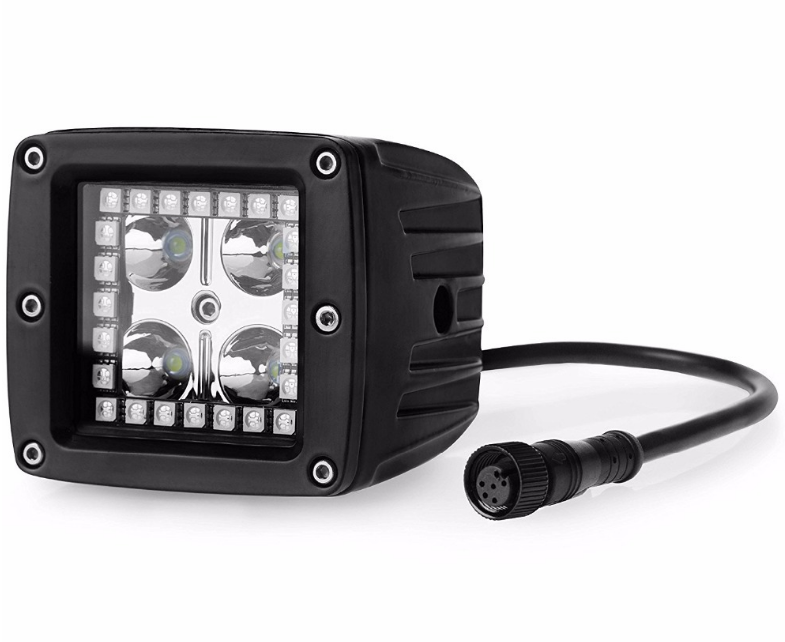 Cree 12w working light 12-24v driving lights with RGB halo ring amber white led work light