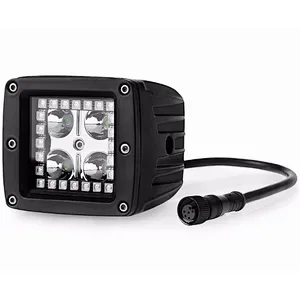 Cree 12w working light 12-24v driving lights with RGB halo ring amber white led work light