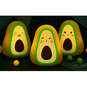 Best gift for kids USB rechargeable sensor green fruit avocado touch sensor-portable night light