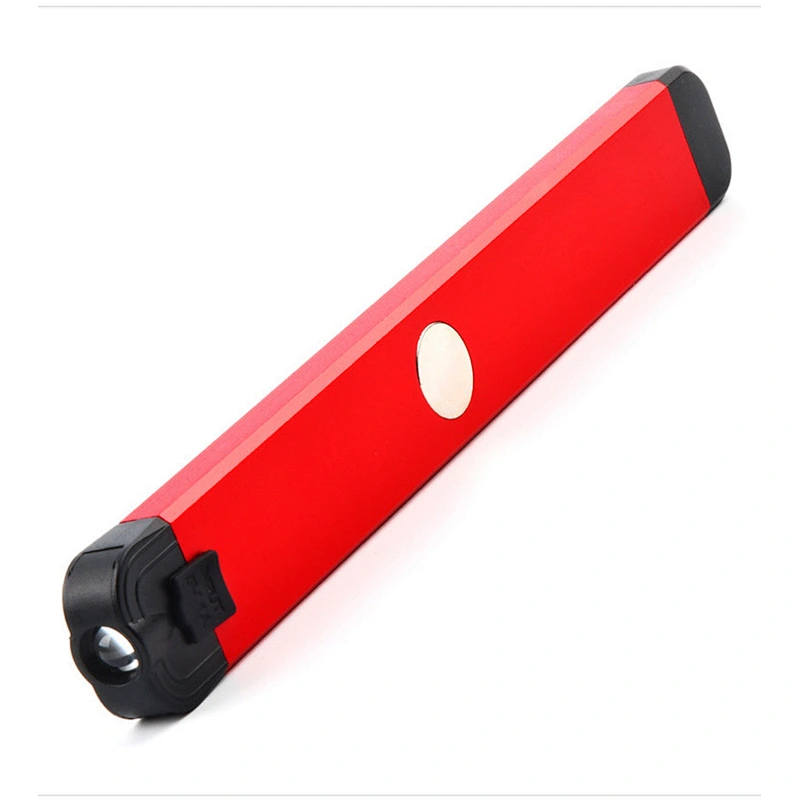 USB rechargeable red warning emergency led hand torch magnetic inspection lamp ultra slim cob work light