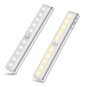 LED Rechargeable Motion Sensor Night Light with Stick-on Magnetic Strip for Closet Wardrobe Cabinet