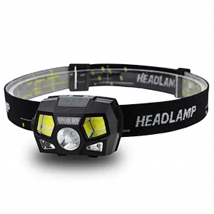 Adjustable 5-mode LED USB rechargeable waterproof infrared motion sensor headlamp