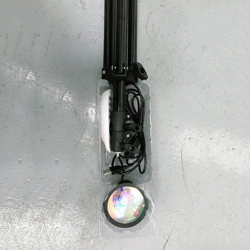 RGB 16 color 4 mode USB remote control led rainbow projector 2.1m telescopic sunset night light