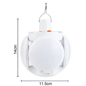 Portable hanging hook solar powered waterproof football tent LED camping lantern lamp
