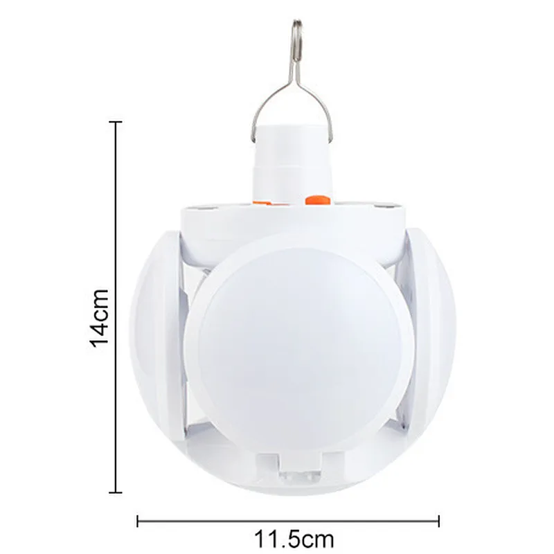 Portable hanging hook solar powered waterproof football tent LED camping lantern lamp