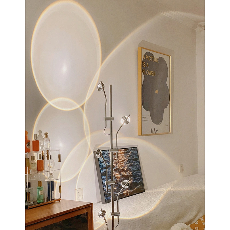 Modern style metal floor lamp LED simple triangle floor long stylish for bedroom living room