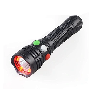 High quality red green white rechargeable powerful flashlights rechargeable for railway