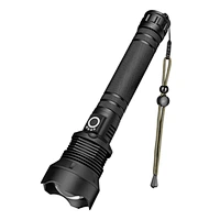 XHP70 high quality USB rechargeable flashlight LED custom 90000 lumens super bright zoomable