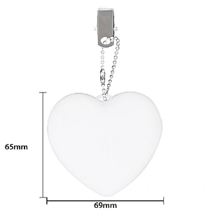Custom mini heart shape battery powered night light portable LED touch hand bag light